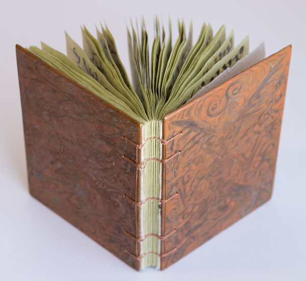 handbound copper book by White Raven Press